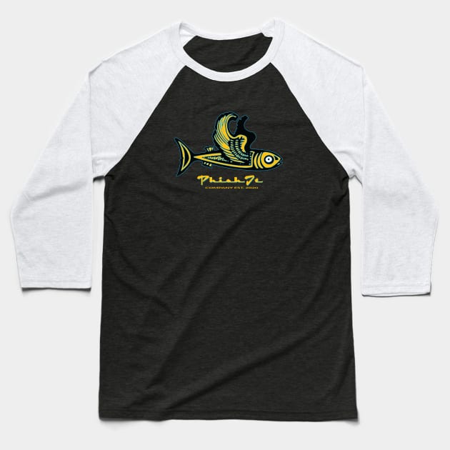 Phish It Flying Fish Baseball T-Shirt by Fuckinuts